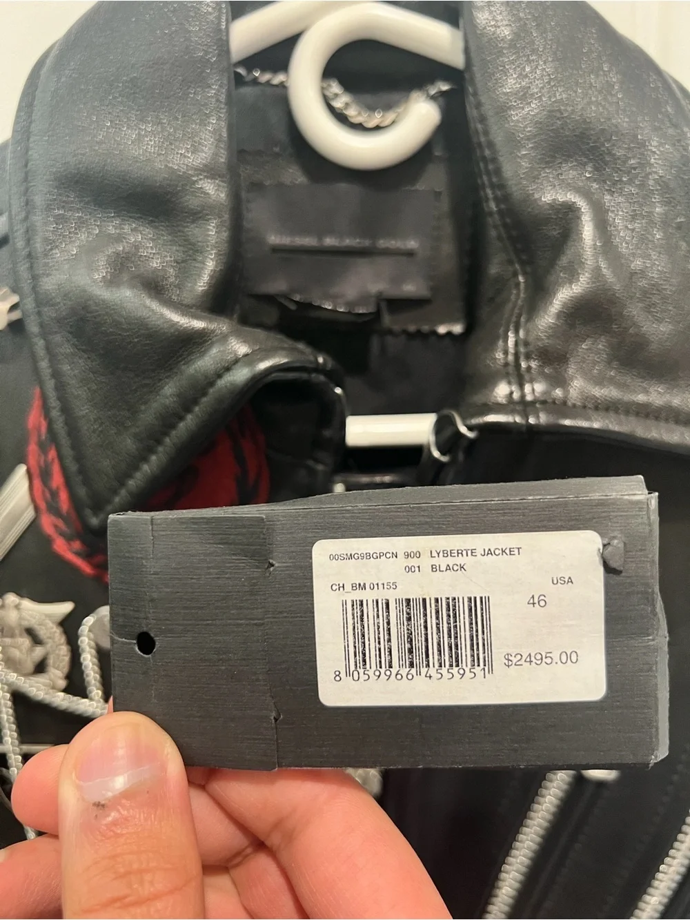 Men’s Diesel Black Gold black leather biker jacket